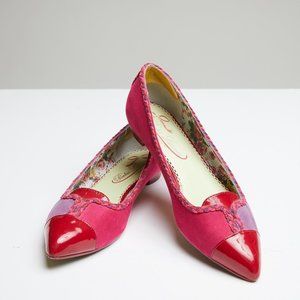 Pink, Purple and Red Ballet Flats